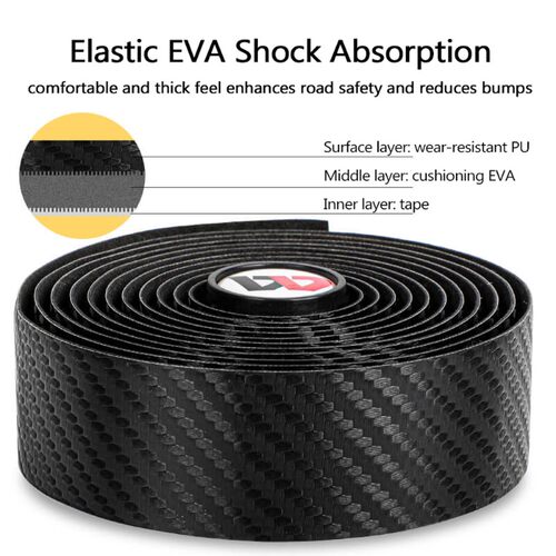 2Pcs Carbon Fiber Road Bike Handlebar Tape Durable