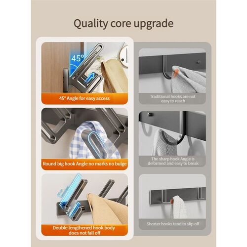 no drill hook wall hook?clothes hook bathroom toilet space
