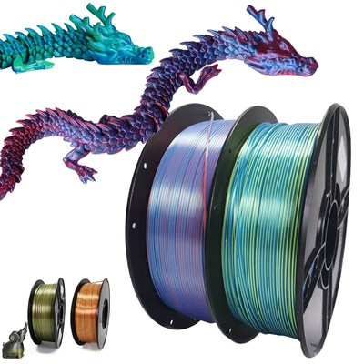 Two-Tone 3d Printer Filament PLA 1.75mm Silk Bicolourable Su