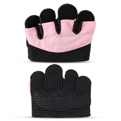 Silicone AntiSlip Half Finger Gloves for Gym Weightlifting Y