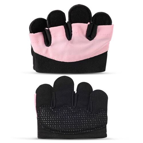 Silicone AntiSlip Half Finger Gloves for Gym Weightlifting Y