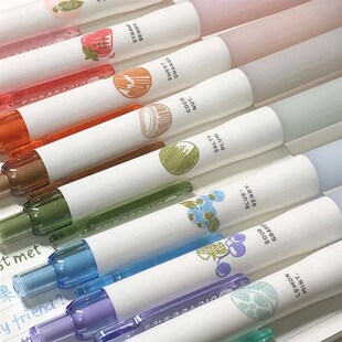 Creative 3D Fruit Scent Colored Gel Pens 0.5mm Smooth Writin