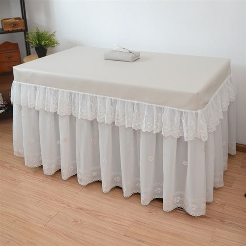 新款防油防污长方形茶几烤火罩防尘罩装饰罩蕾丝绣花纱薄款定制