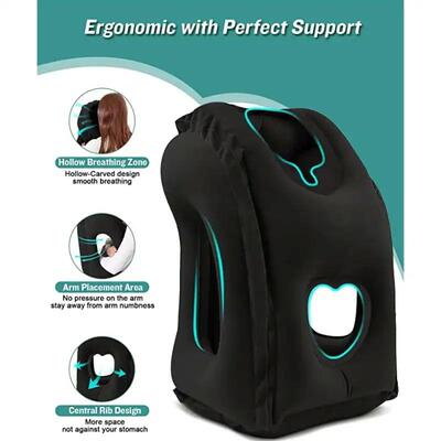 PVC+Inflatable+Travel+Pillow+Portable+Headrest+Chin+Support