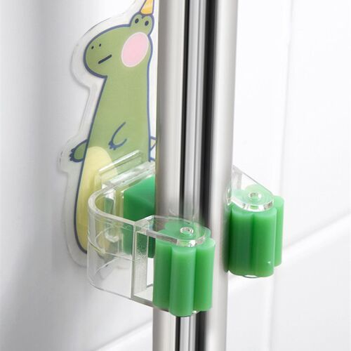 Hook Shelf Holder Mop Rack Sticky Hanger Kitchen Organizer W