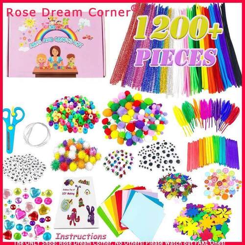 Arts and Crafts Supplies for Kids School Craft Box Girl Gift