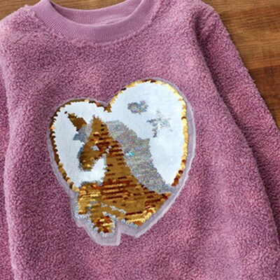 Unicorn Girl Sweater Toddler Girls Winter Wool Thick Clothes