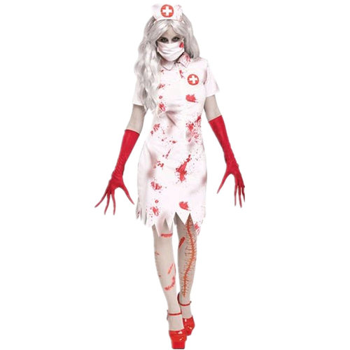 Female Nurse Costume Halloween role play zombie nurse dress
