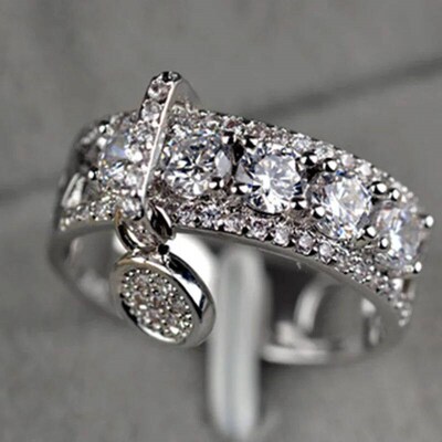 Europe and America 2023 New Disc Ring Women Fashion Creative