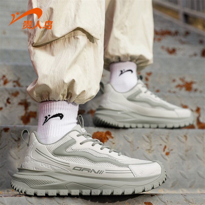贵人鸟男鞋春秋新款徒步运动鞋轻便减震户外休闲增高防滑老爹鞋子