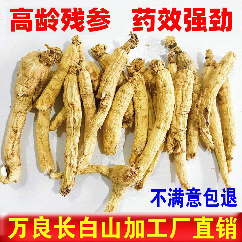 【今日特价】生晒参500g人参长白山非野山参干人参中药材白参残参