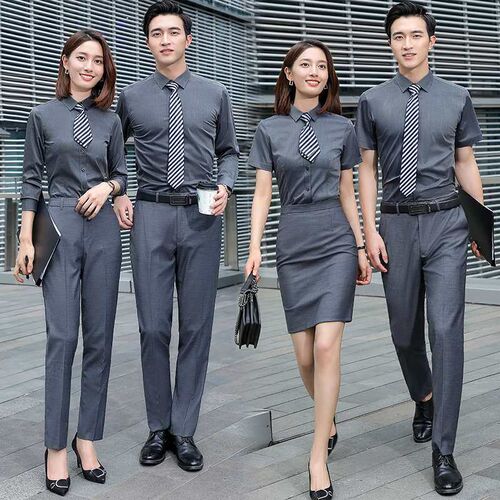 Short-sleeved shirt overalls no-iron womens clothing mens