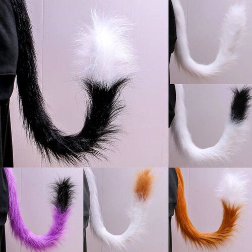 Long-Haired Cat Tail Cosplay Animal Wolf Tail Long Plush Tig