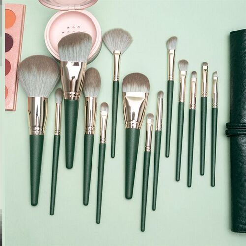 14 Green Cloud Makeup Brush set Soft eyeshadow brush portabl