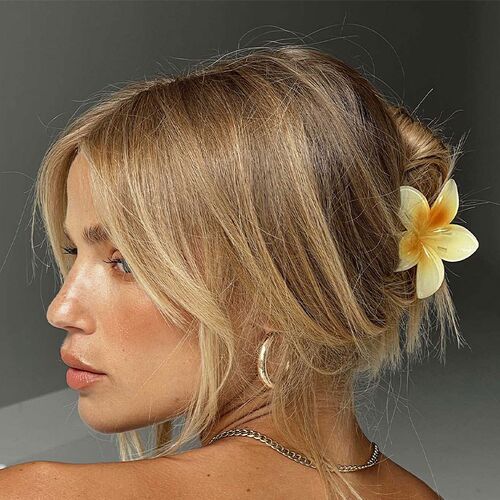 Women Flower Hair Clips Bohemia Petal Shape Hair Barrette Ac