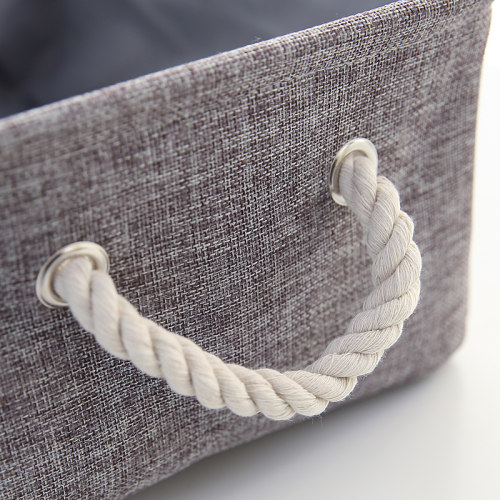New Large Folding Linen Fabric Storage Basket Kids Toys Stor