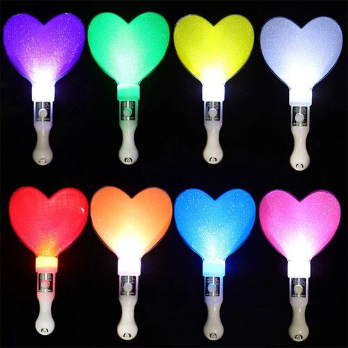 Heart Shape LED Glow  Love  Luminous Concert Cheering Tube B