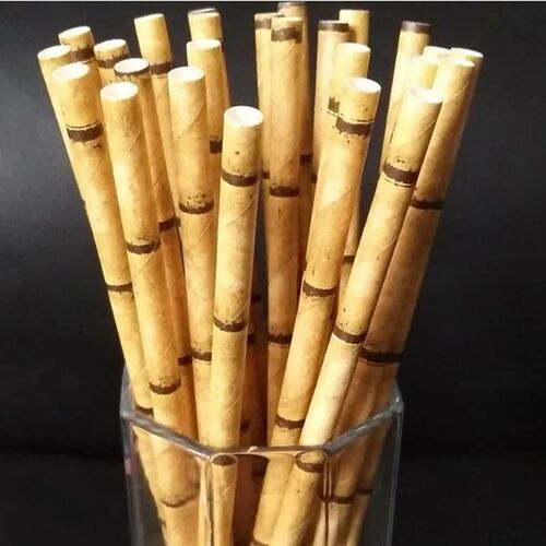 25Pcs Panda Bamboo Paper Straws Birthday Party Wedding Decor