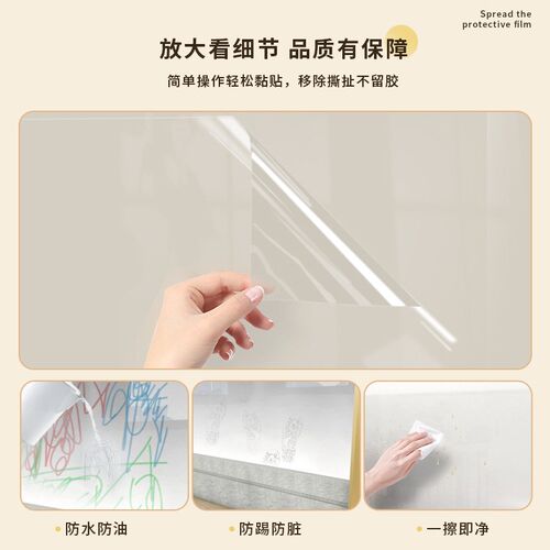 Wall Protective Film Transparent Static Nondamaging Antikick
