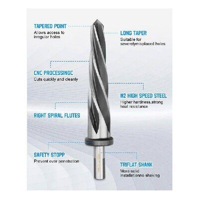A76X-1In Drill Bridge/Construction Reamer Bit With 1/2In