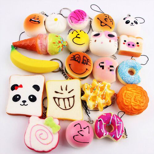 10/30PCS Kawaii Squishy Food Slow Rising Bread Cake Donut Cu