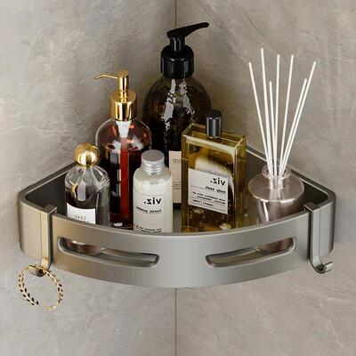 Bathroom Shelf Corner Space Aluminum Bathroom Triangle Baske
