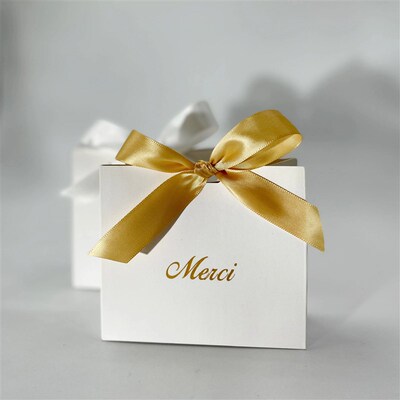 Free Shipping White Mini Candy Box Baby Shower Gift Packagin