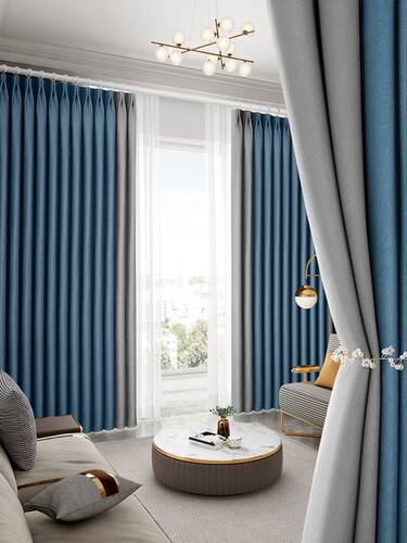 Blackout curtains bedroom modern minimalist style Nordic