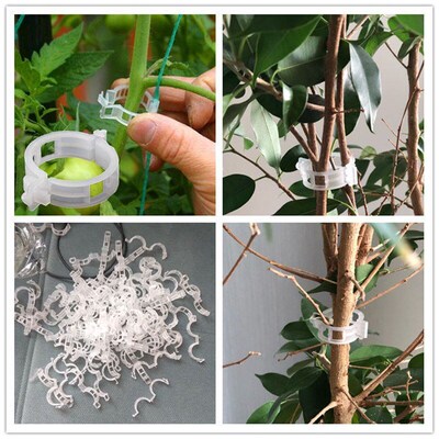 Plastic Plant Tie Clips Growth Clamps Tomato Vine Buckles Ha