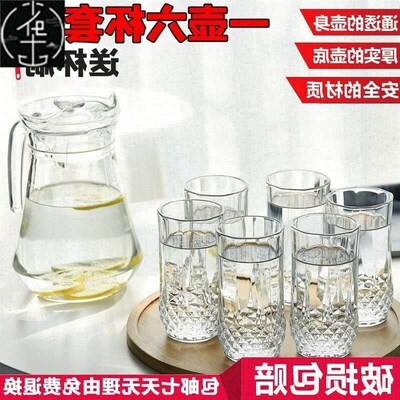 Cold water pot glass pitcher heat jug of large capacity ex