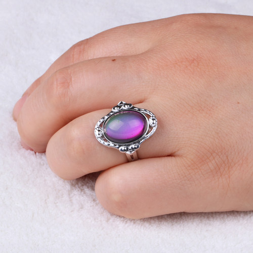 Changing Color Mood Rings for Women Emotion Feeling Adjustab