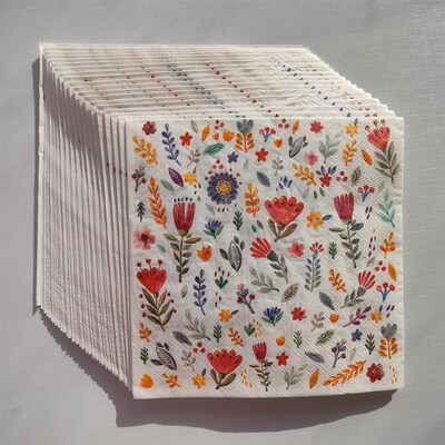 Spring Summer Wildflower Paper Napkins Decoupage小野花餐巾纸