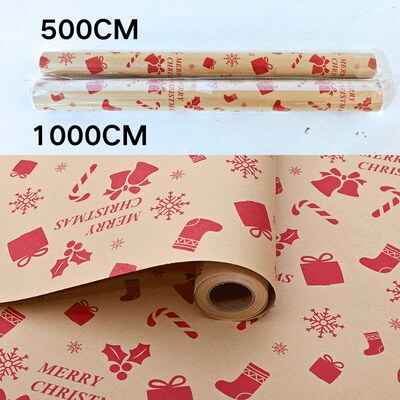 Hot selling Christmas packaging paper decoration10-meter包装