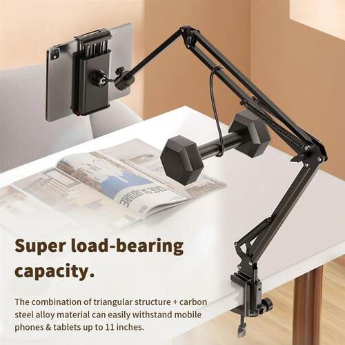 Tablet Holder for Bed with 90cm Metal Arm 360 Rotating Bed