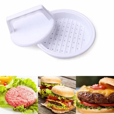 1 Set Hamburger Press White Plastic Stuffed Burger Press Ham