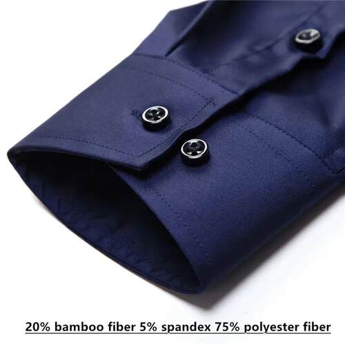 Anti-Wrinkle No-Ironing Elasticity Slim Fit Men Dress Casual
