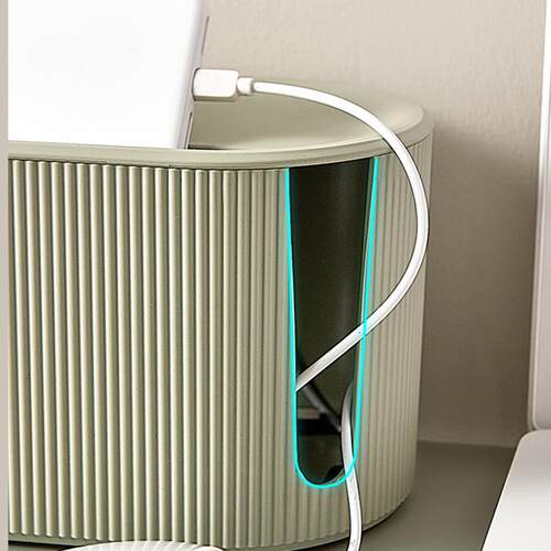 Morandi color wire Cable Storage Case Organizer Box Socket P