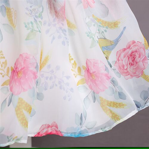 Elegant Girls Flower Puff Sleeve Dresses For Weddings  Kids
