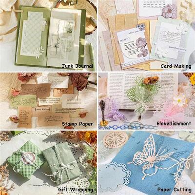 Textured Scrapbook Paper and Mesh Fabric For Planner Bullet