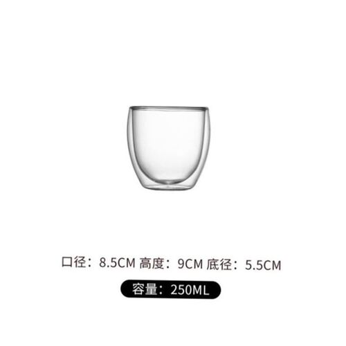 Glass Double Walled Heat Insulated Tea Cup coffee mug 玻璃杯