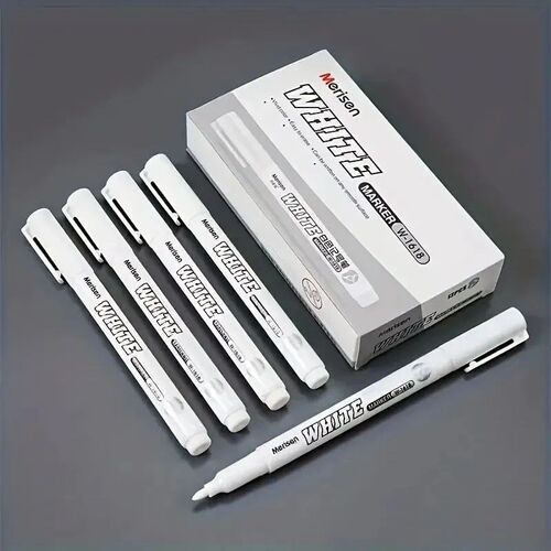 White Marker Pen Set Waterproof Permanent Paint Pens DIY Gra