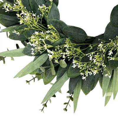 Artificial Eucalyptus Wreath 50cm Floral Wreath for Summer