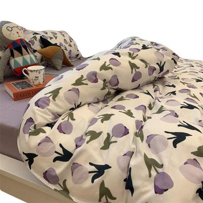 Sheets Cotton Bedding Duvet Bed Bedsheet Cover Quilt Set