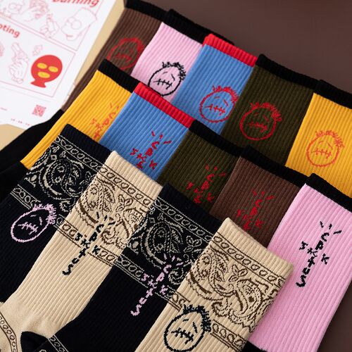 Men socks Travis Scott Skate Crew Socks Men Sport Travis Sco
