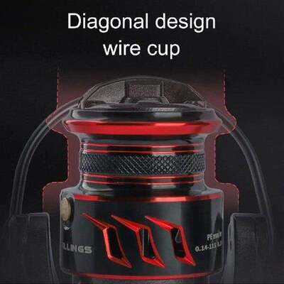Fishing Reel Shallow Line Cup Dual Rocker Arm Low Noise