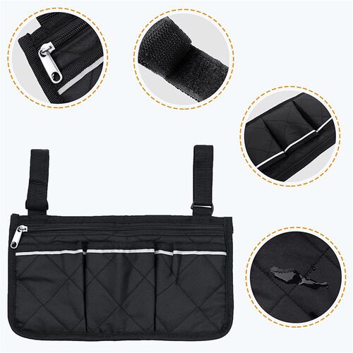 Walker Wheelchair Armrest Side Storage Bag Hanging Wheelchai