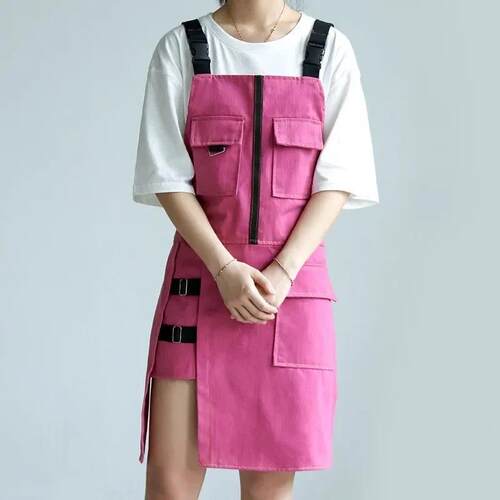 Denim Apron Work Apron for Men and Women Milk Tea Shop Hairs