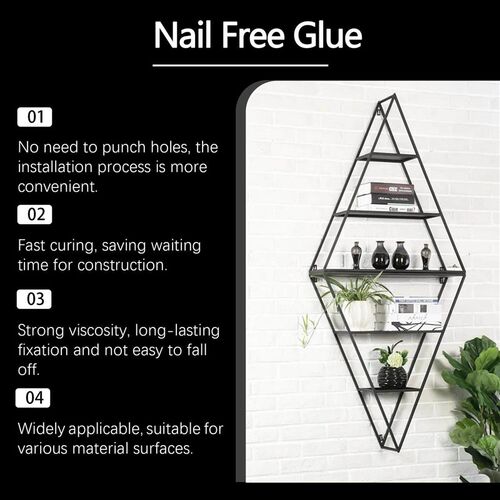 JUE FISH No-Nail Adhesive - Quick-Drying Bonding Agent for H