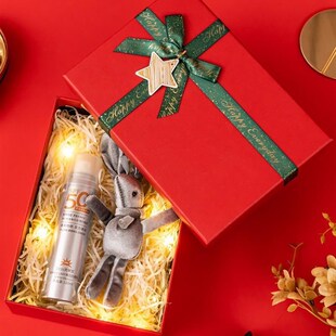 Christmas gift packaging box red empty paper boxes handbag