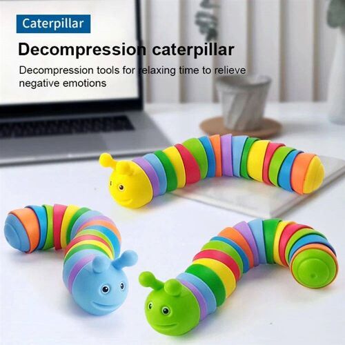 Funny Fidget Slugs Articulated Sensory Slug Toy Realistic Wo